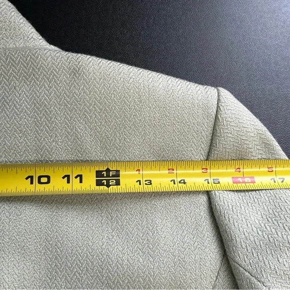 Tahari Women’s 6P Green Wool Blend Blazer Lined Pockets Career Old Money Regal - Picture 11 of 14